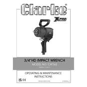 Clarke 3120177 CAT163 Impact Wrench manual cover