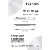 Toshiba BDX2550KE Disc Player manual cover