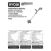 Ryobi P2300 Edger manual cover