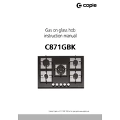 Caple C871GBK Hob manual cover