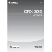 Yamaha CRX-332 Receiver manual cover