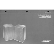 Bose 501 Series IV Direct Reflecting Loudspeaker System manual cover