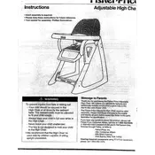 Fisher Price Mattel Adjustable High 79158 Chair manual cover