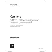 Kenmore 73305 111.7303 Refrigerator manual cover