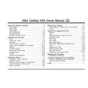 Cadillac SRX 2004 manual cover