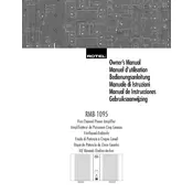 Rotel RMB-1095 Amplifier manual cover