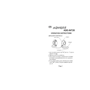 Advent ADE-INT20 manual cover