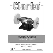 Clarke 6500485 CBB150 Buffer Polisher manual cover