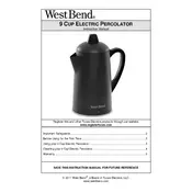 West Bend L5847A 54009 Percolator manual cover