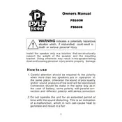 Pyle PBS80B Speaker manual cover