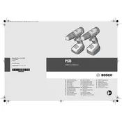 Bosch PSB 1800 LI-2 Drill manual cover