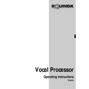 Peavey Equinox Vocal Processor Processor manual cover