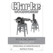 Clarke 6500420 CS6-9C Belt Disc Sander manual cover