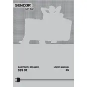 Sencor SSS 91 Speaker manual cover