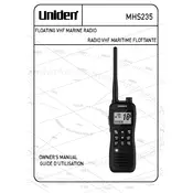 Uniden MHS235 Radio manual cover