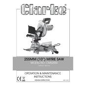 Clarke 6461518 CMS255S 255mm 10 Inch Mitre Saw manual cover