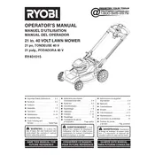 Ryobi RY401015 Mower manual cover