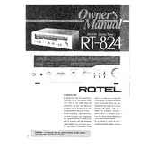 Rotel RT-824 Tuner manual cover