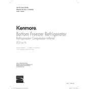 Kenmore 75507 111.7503 Refrigerator manual cover