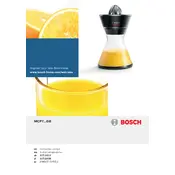 Bosch MCP72GPWGB Juicer manual cover