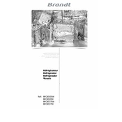 Brandt BFC8027SW Refrigerator manual cover