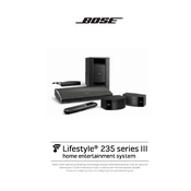 Bose Lifestyle 235 System III manual cover