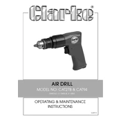 Clarke 3110406 CAT27B Air Drill manual cover