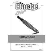 Clarke 3110565 CAT51 Needle Scaler manual cover