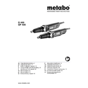 Metabo G 400 Grinder manual cover