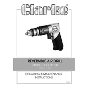 Clarke 3110856 CAT100 Reversible Air Drill manual cover