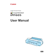 Canon imagePROGRAF iPF605 manual cover