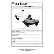 West Bend L557-1D 72215CF Skillet manual cover