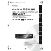 Toshiba RDXV60KB DVD Recorder manual cover