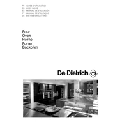 De Dietrich DOP1170B Oven manual cover