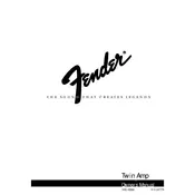 Fender 94 Twin Amplifier manual cover