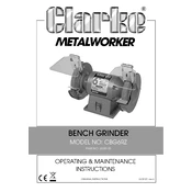 Clarke 6500105 CBG6RZ Bench Grinder manual cover