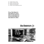 De Dietrich DOS1180XC Oven manual cover