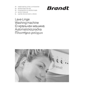 Brandt WT12885E Washing Machine manual cover