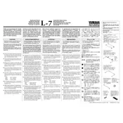 Yamaha L-7 Keyboard manual cover