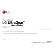 LG 32GP750 32GP750-B.AUS Monitor manual cover