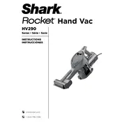 Shark Rocket HV290 Vacuum manual cover