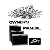 Peavey Vintage Amplifier manual cover