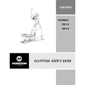 Horizon Fitness CSE3.5 2006 Elliptical manual cover