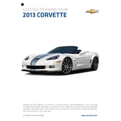 Chevrolet Corvette 2013 manual cover