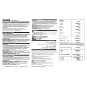 Casio SL-797TV Calculator manual cover