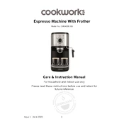 Cookworks 8024923 CM5400C-GS Coffee Machine manual cover