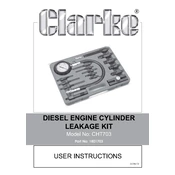 Clarke 1801703 CHT703 Diesel Engine Cylinder Leakage Kit manual cover