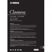 Yamaha Clavinova CVP-609 Piano manual cover