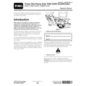 Toro Power Max 1028OHXE 38826 Snow Thrower manual cover