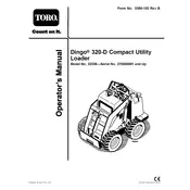 Toro Dingo 320-D 22336 Utility Loader manual cover